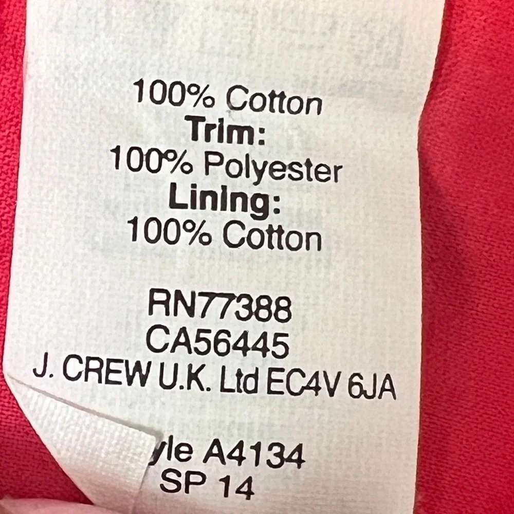 EUC J. Crew Red Daisy Floral Crochet Lace Mini Skirt Size 4 - Picture 13 of 14